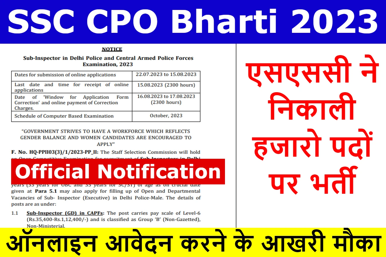 SSC CPO Bharti