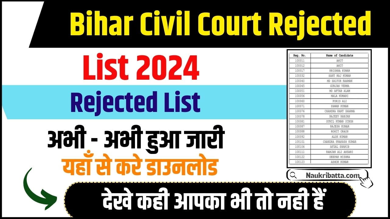 Bihar Civil Court Rejected List