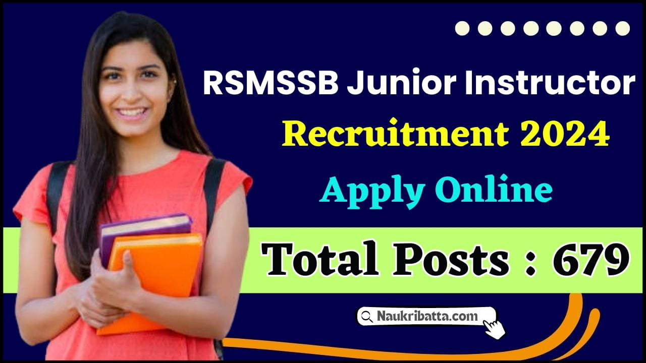 Rajasthan RSMSSB Junior Instructor Recruitment